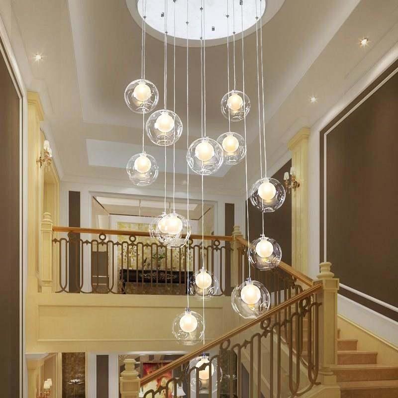 Stairs Floor House Glass Box Pendant Light Fixtures for Indoor Decoration (WH-GP-11)