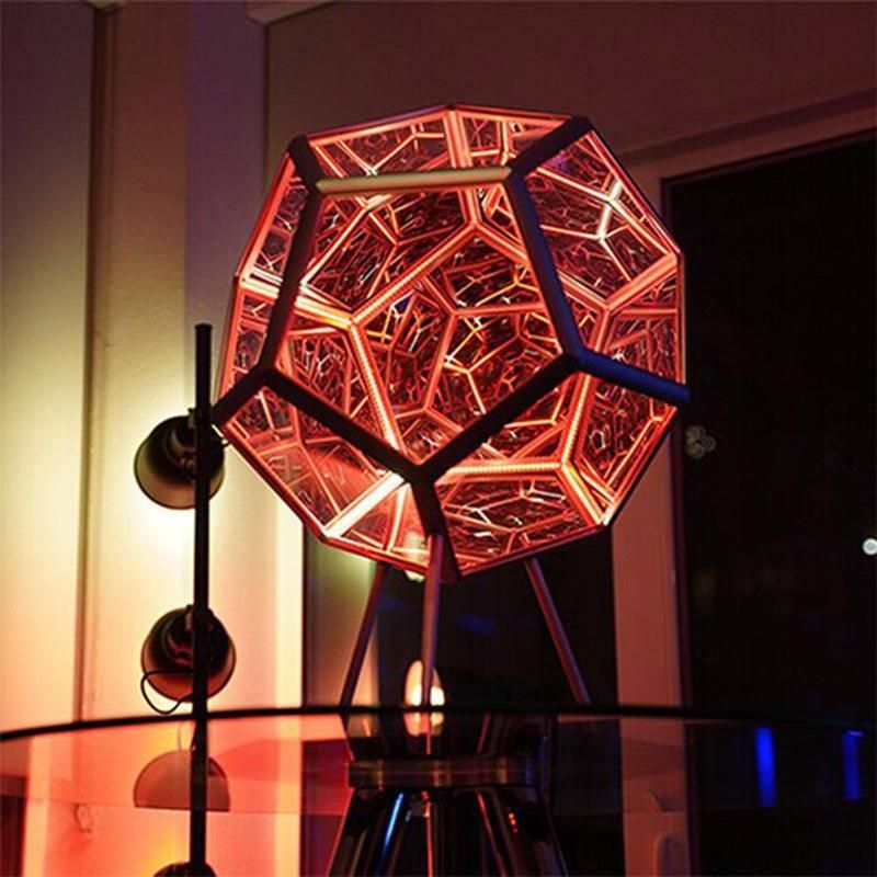 Dropshiping Creative LED Backdrop Light Decoration Infinite Dodecahedron Color Art Light