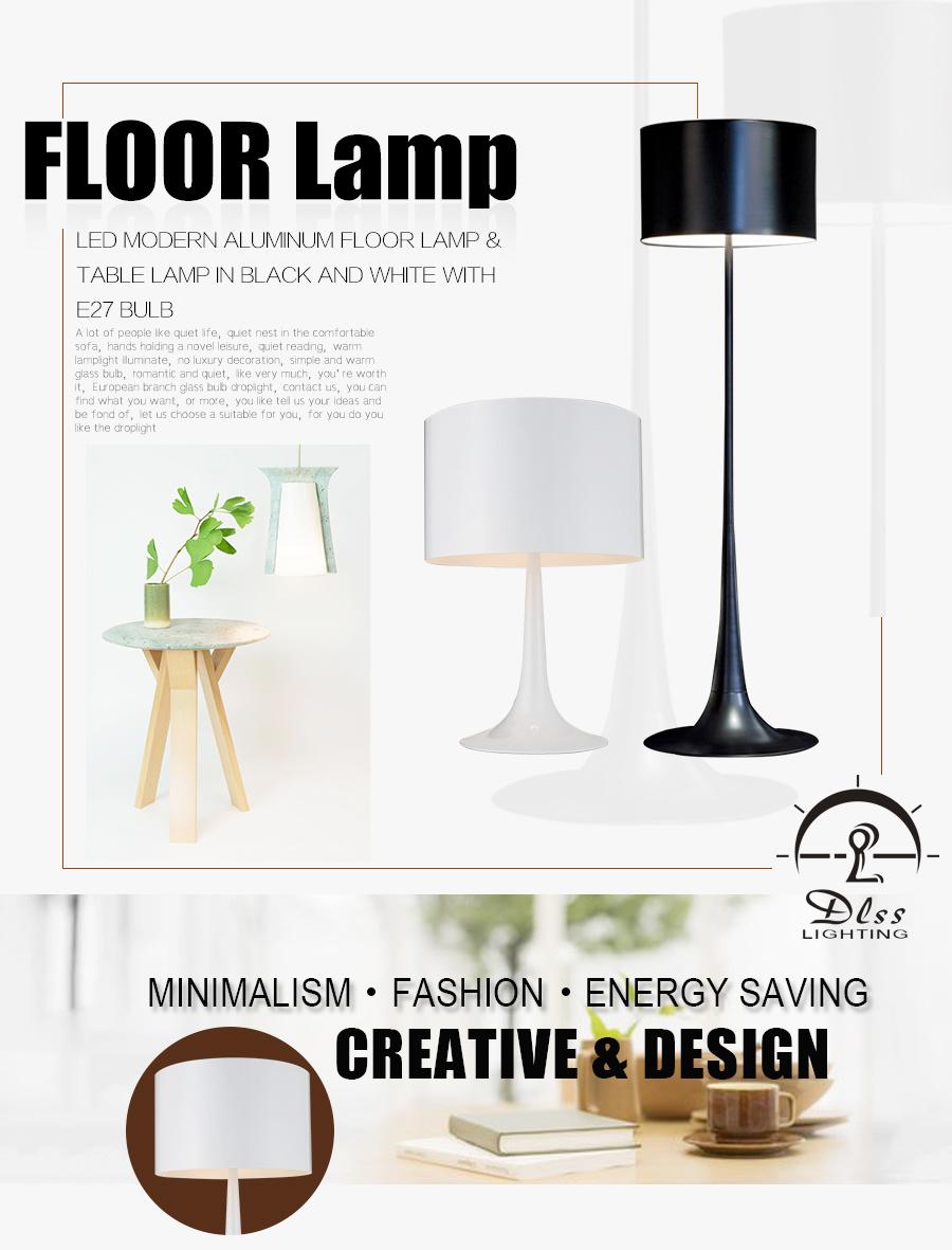 New Design Creative Contemporary Aluminum Table Floor Lamp for Reading Room