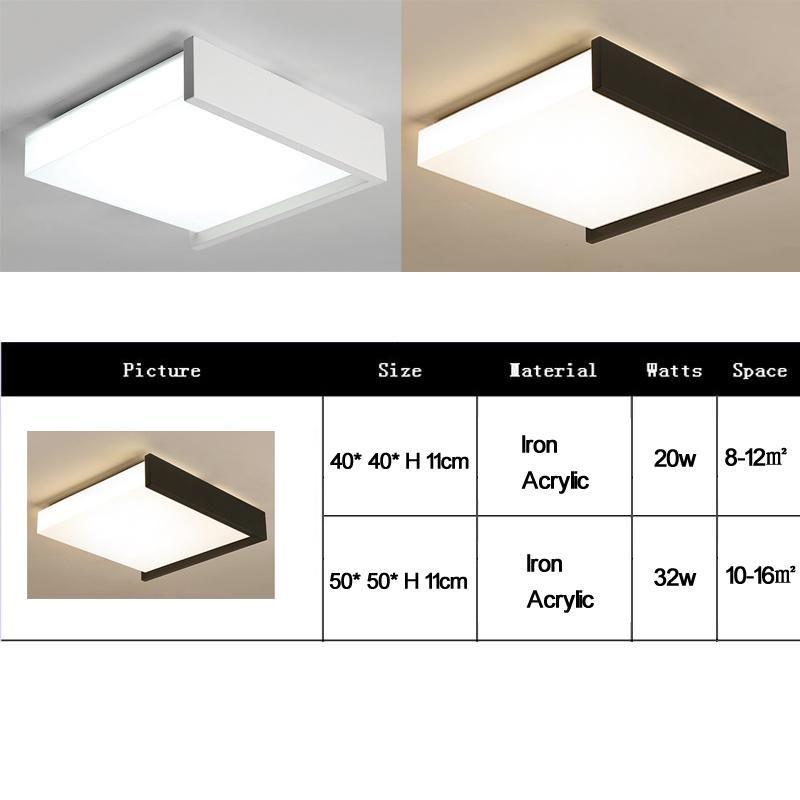 Stylish Square Ceiling Lights for Indoor Home Kitchen Dining Room Lighting Fixtures (WH-MA-17)