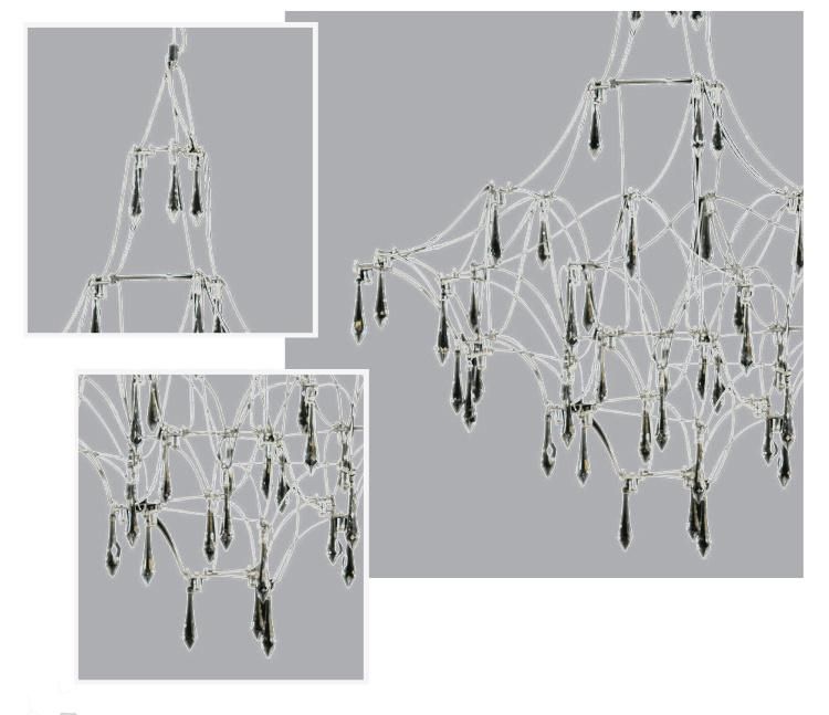 D900*H900mm Stainless Steel Diamond Star LED Chandelier