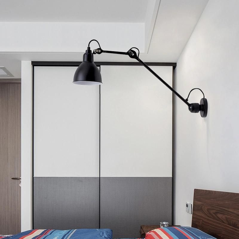 Creative Industrial Telescopic Arm Bedroom Headbed Light Living Room Study Reading Wall Lamp