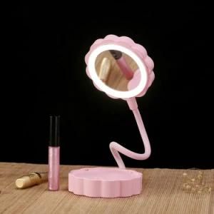Moon Cake Desk Lamp Eye-Caring Table Lamp, 2 Color Modes with 3 Levels of Brightness, Dimmable Office Lamp with Adapter for Make up