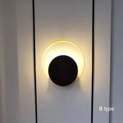 Fashion Modern Brass and Black LED Wall Lamp Light for Corrider, Bedside