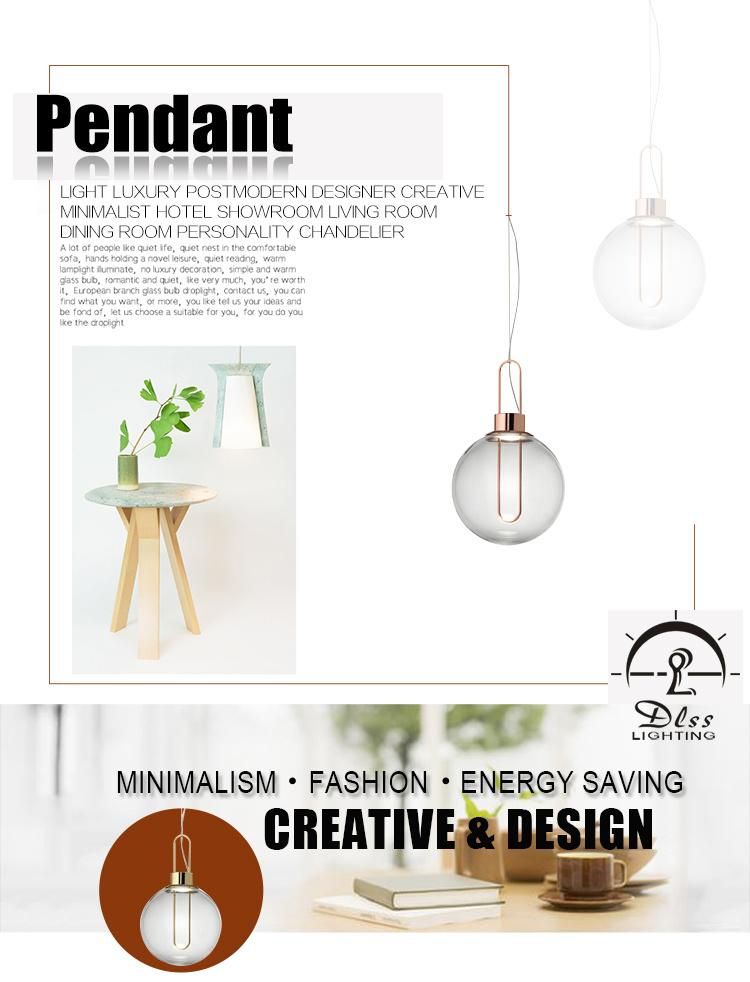 High Quality Metal Dlss Restaurant Dining Room Kids Room Fanny Glass Pendant Light