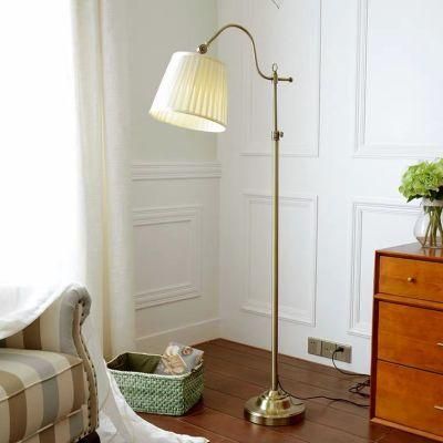 American Floor Lamp Living Room Study Retro Reading Lamp Northern Europe Simple Decoration Bedroom Cloth Bedside Floor Lamp