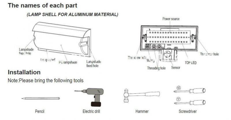 Infrared Sensor LED Sensor Wall Light (KA-W95A)