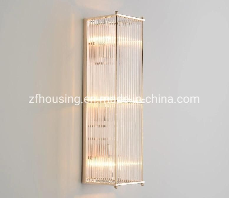 Fashion Rectangle Night Light Crystal Wall Lamp for Stairs and Corridors