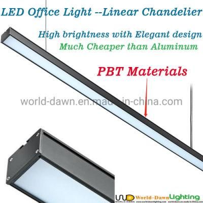 LED Linear Chandelier Lamp Black White Color PBT Housing 48W LED Suspended Lighting Ceiling Pendant Hanging Light