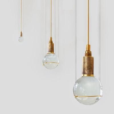 Creative Light Bulb Crystal Chandelier Industrial Style Pendant Lamp Light