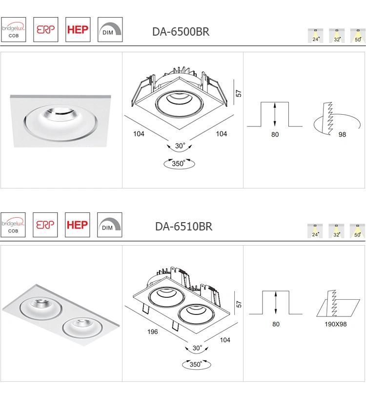 Commercial 9.3W LED Light Module Spot Lighting Fixtures COB LED Ceiling Downlight