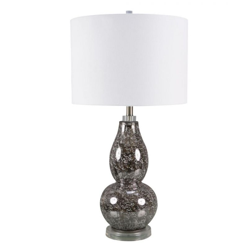 Silver Metal Texture Gourd Base Lighting Interior Decoration Table Lamp