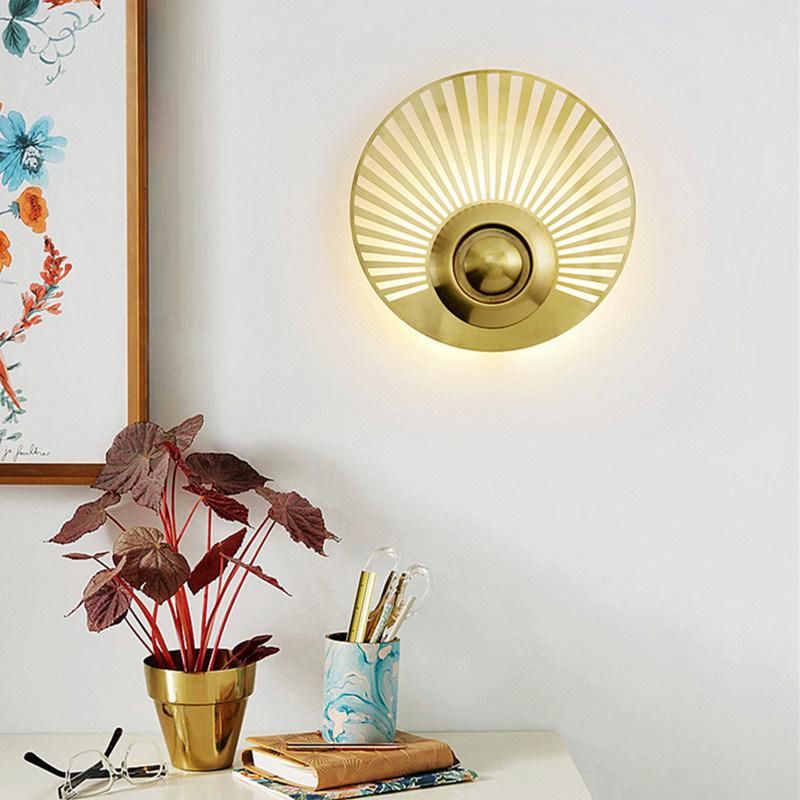 Creative Art Disc Hollow Metal Wall Lamp Hotel Bedroom Bedside New Earth LED Wall Light (WH-OR-226)