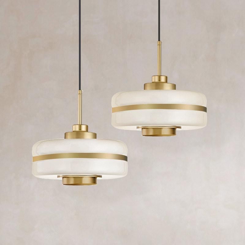 Modern Glass Pendant Lights Nordic LED Kitchen Lamps Living Room Circular Industrial Home Pendant Lamp (WH-AP-113)