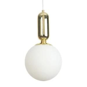 Glass Ball Modern Pendant Lamp Vintage Gold Modern LED Hanging Light for Decoration