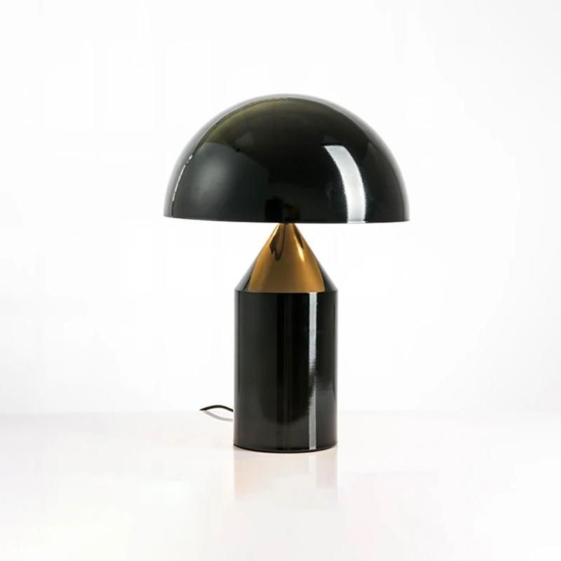 Mushroom Cloud Shade Golden Table Lamp Bedside Lamp Reading Light