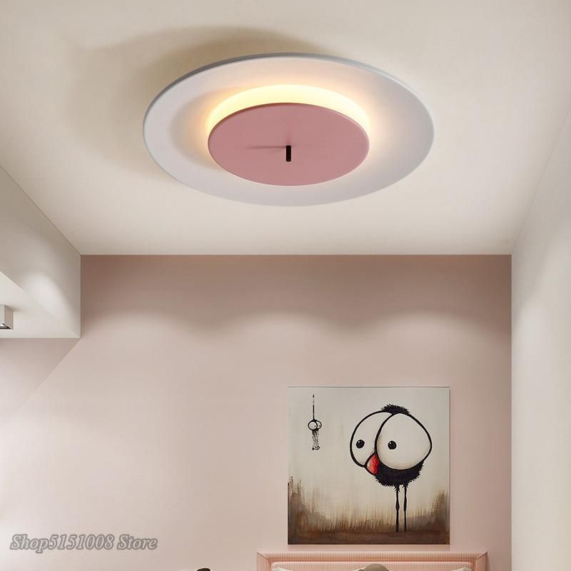 Modern Simple LED Ceiling Lights Nordic Living Room Children′s Room Round Ceiling Lamp (WH-MA-197)