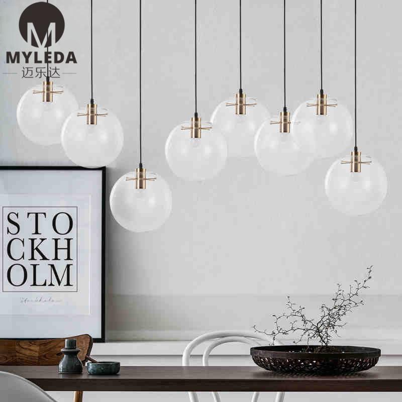 Modern Metal Luxury Glass Hall Restaurant Pendant Light Chandelier