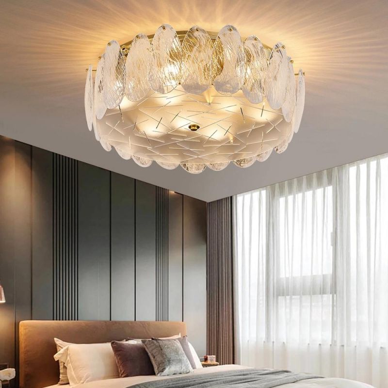 Ceiling Chandelier for Living Room Leaf Glass Decorative ceiling Lights Modern ceiling Lamp (WH-CA-64)