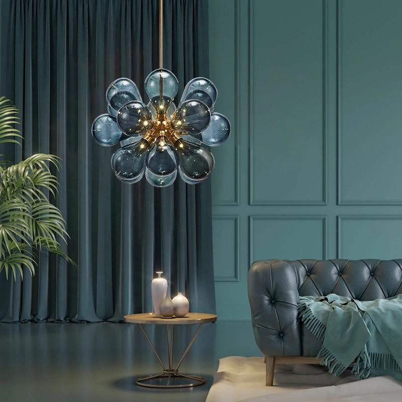 Bulb Creative Crystal Chandelier restaurant Bedroom Dining Room Pendant Lamp