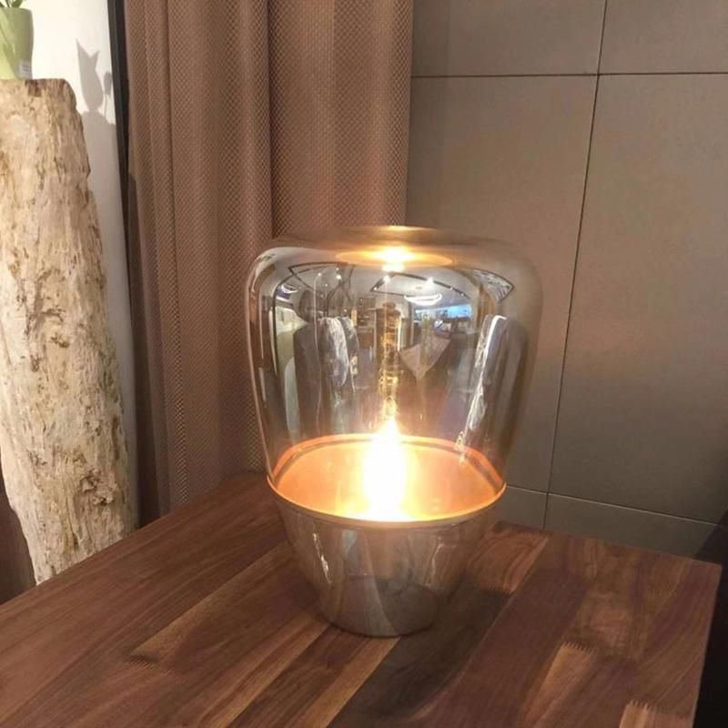 Transparent Glass Lampshade Mini Table Lamp Restaurant Lamp Romantic Lamp
