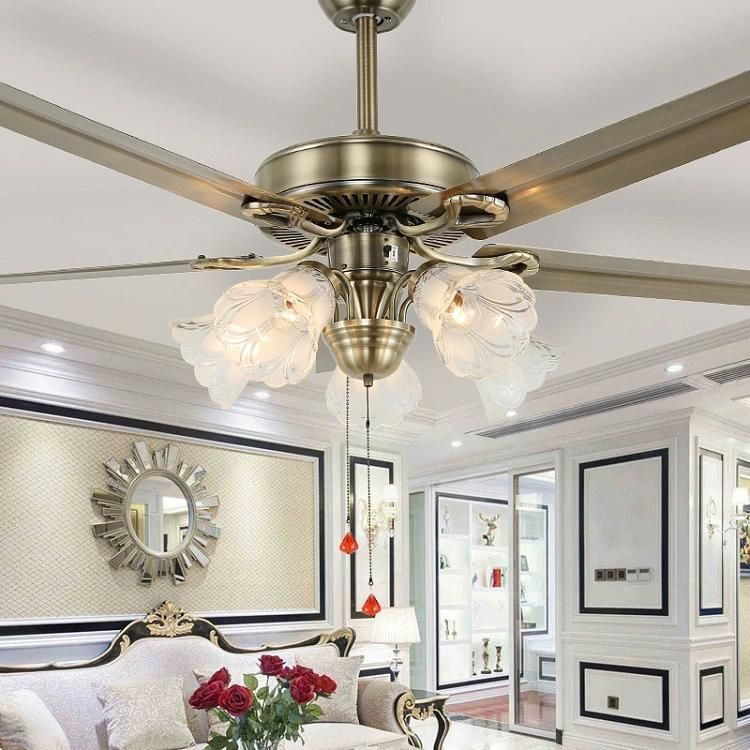 Production Manufacturers Decorative Industrial Indoor Ceiling Fan with Lights