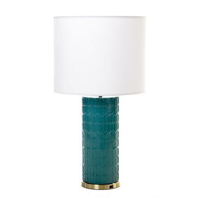 Classical Fabric Bedside Reading Lamp Resin Table Lamp for Guestroom