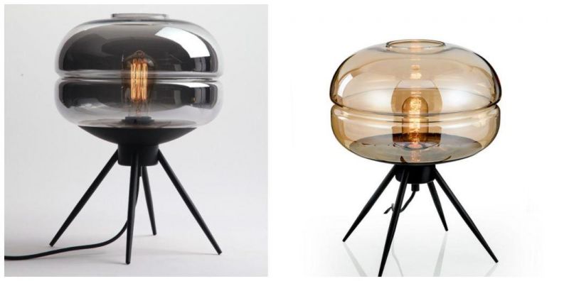 Nordic Minimalist Glass Small Table Lamp Art Room Bedside Lights