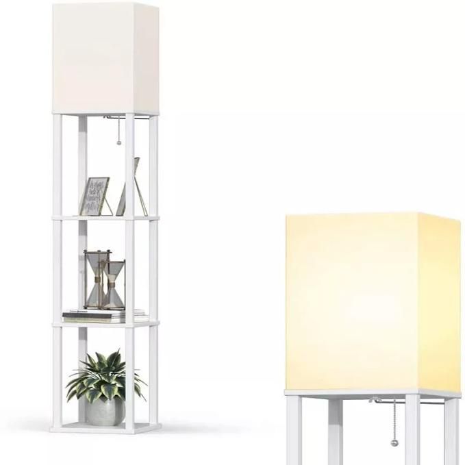 Modern Nordic Designer Corner Standing Bedside Woooden LED Floor Lamp for Living Room