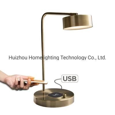 Jlt-9304 Adjustable Head Task Lamp with USB Charger &amp; Wireless Charging