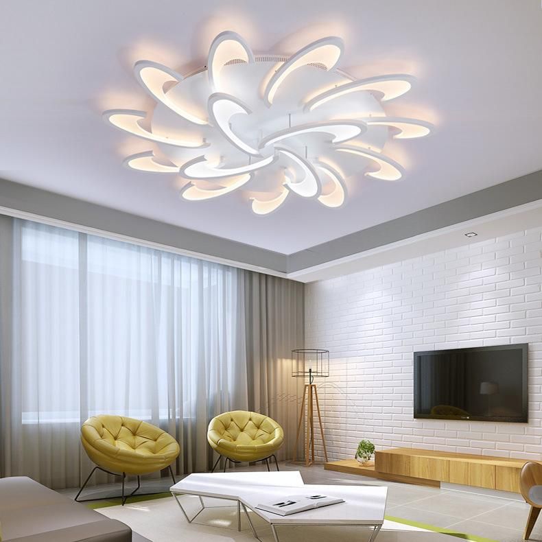 Bright Acrylic Ceiling Light with Remote Controller for Living Room Bedroom Lighting Fixtures (WH-MA-52)