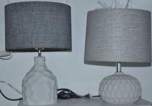 Linen Lampshade with Ceramic Lampbase Table Lamp in Different Colors