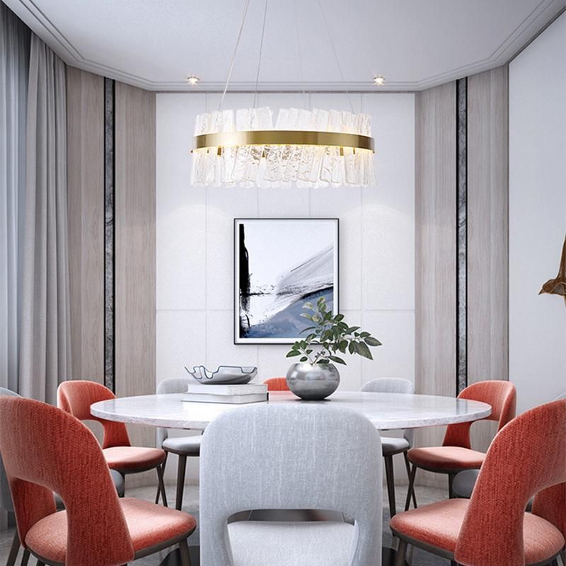 Golden Living Room Lamp Pendant Lamp Crystal Chandelier Bedroom Lamp Hotel