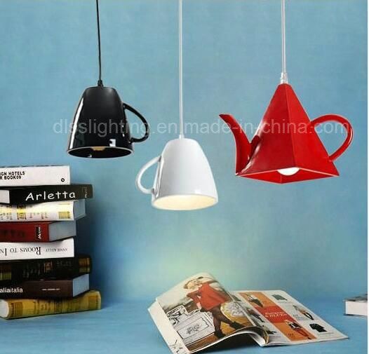 Modern Creative Decorating Coffee Cafe Shop Hanging Lighting Tea Cup Pendant Lamp