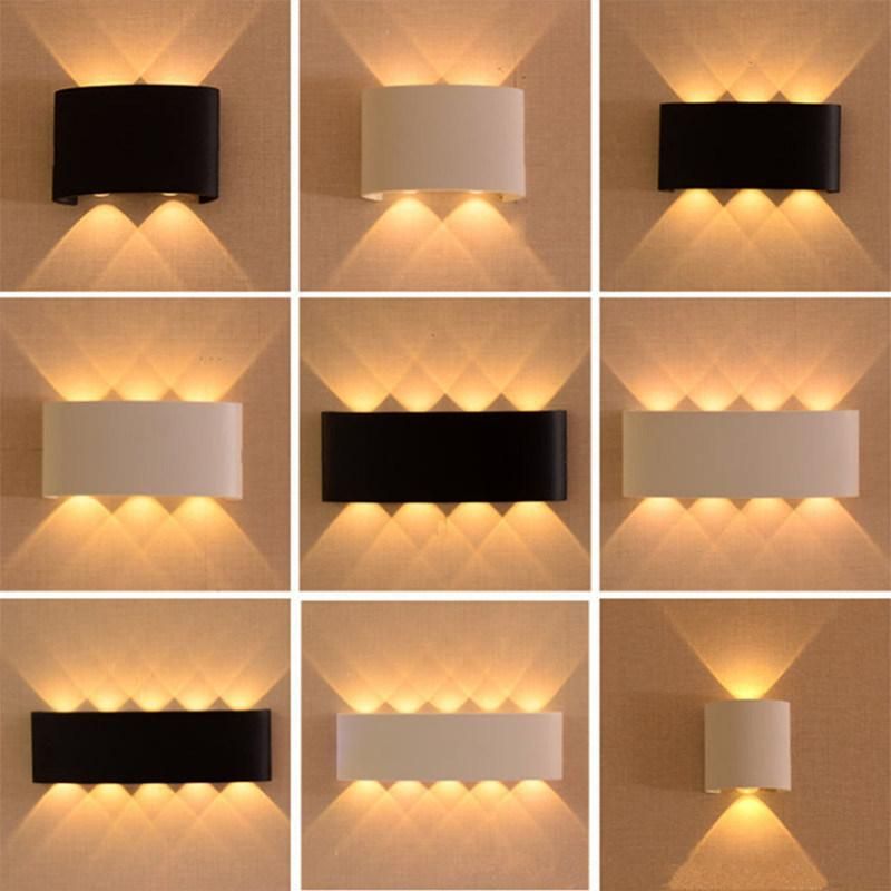 Outdoor LED 4W 12W Wall Lights Industrial White LED Wall Light Modern Black Wall Light Rainproof