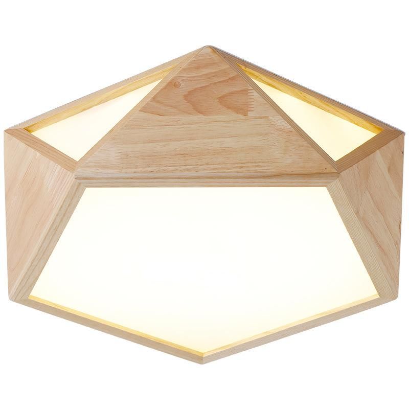 Natural Wood Ceiling Lights for Bedroom Living Room Kitchen Lighting Fixtures (WH-WA-07)