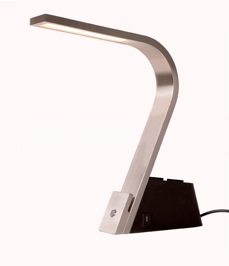 Modern Minimalist Desk Office Study Desk Lamp with Adjustable Brightness USB Charging with Plug Work Desk Lamp