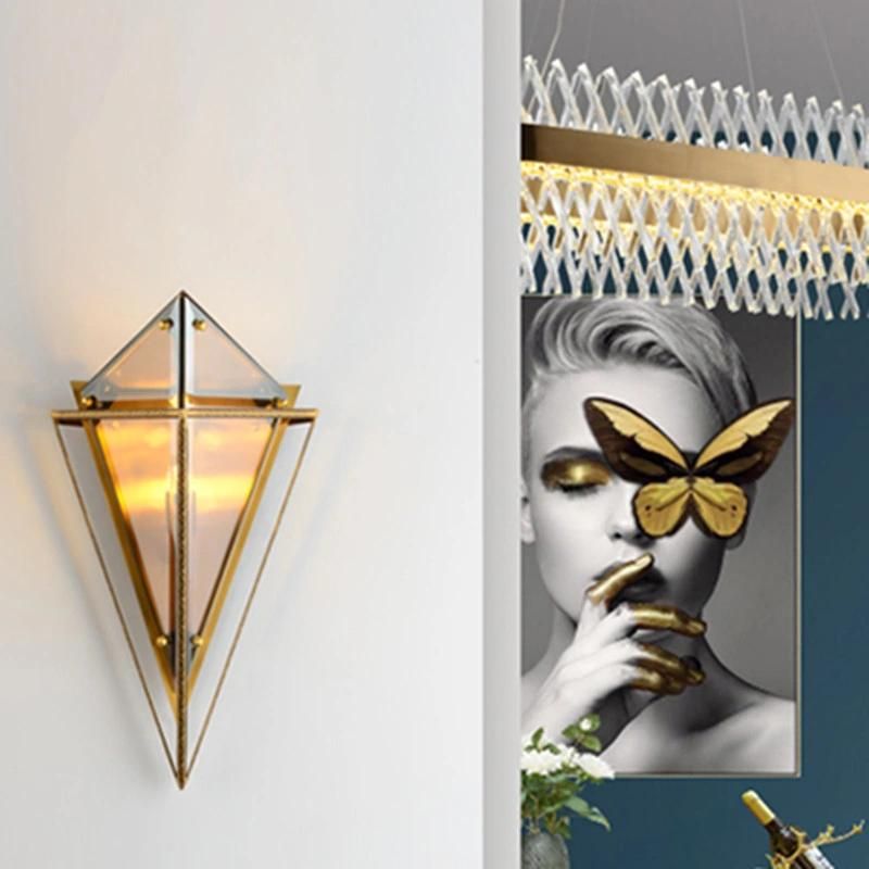 Geometric Wall Lamp Postmodern LED Corridor Aisle Creative Design Triangle Wall Sconce (WH-OR-195)