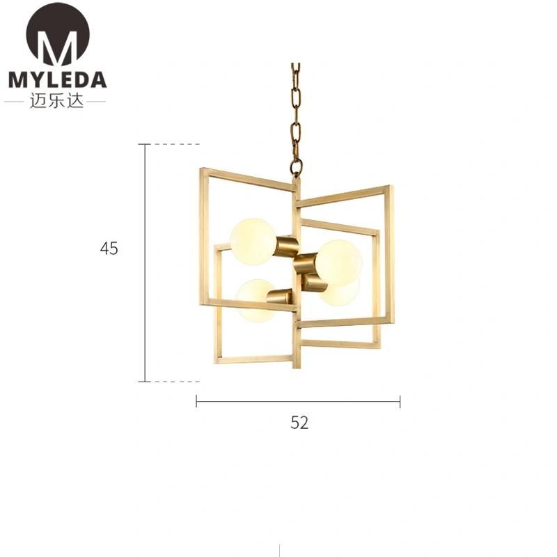 Modern Metal Luxury Glass Hall Restaurant Chandelier Pendant Light