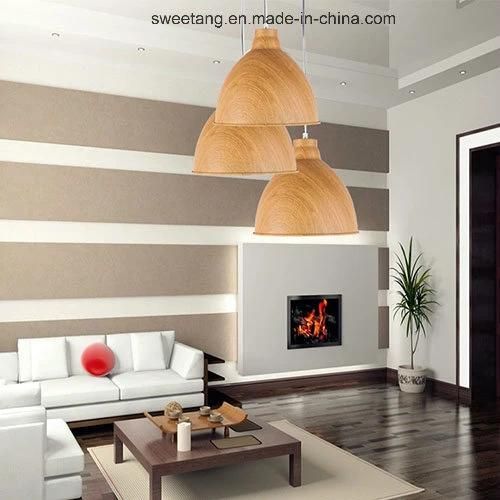 Modern Simple Indoor Lighting Chandelier Pendant Lamp with Wood Color