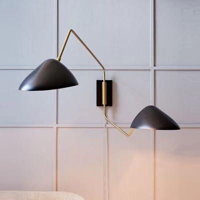 Modern 2 Head Fashionable Rockable Wall Lamp Background Wall Decoration Hotel Corridor Bedside Wall Lamp