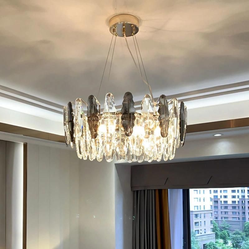 Crystal Chandelier Lighting Living Room LED Light Modern Lobby Pendant Lamp