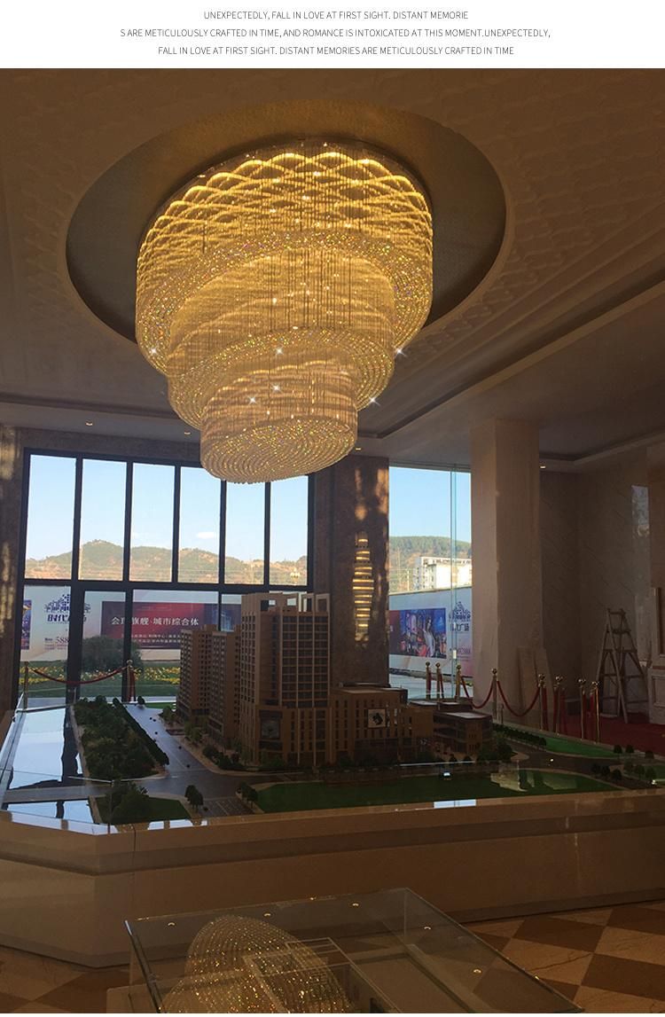 Nordic Style Hotel Lobby Weeding Banquet Hall Custom Project Luxury LED Chandelier