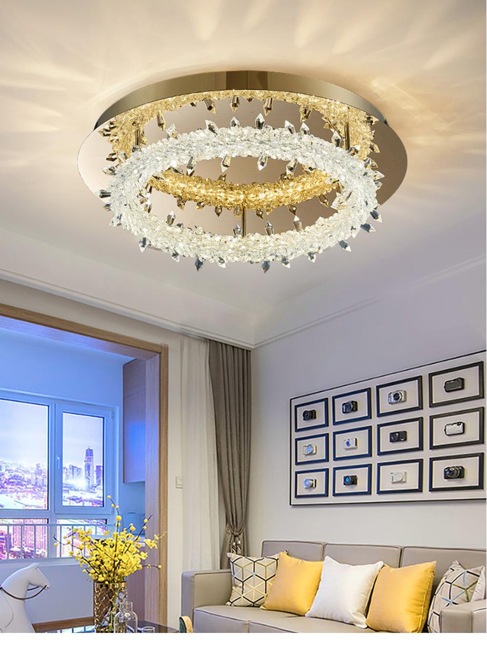 Crystal LED Ceiling Chandelier for Living Room Bedroom Modern Ceiling Lamp (WH-CA-68)