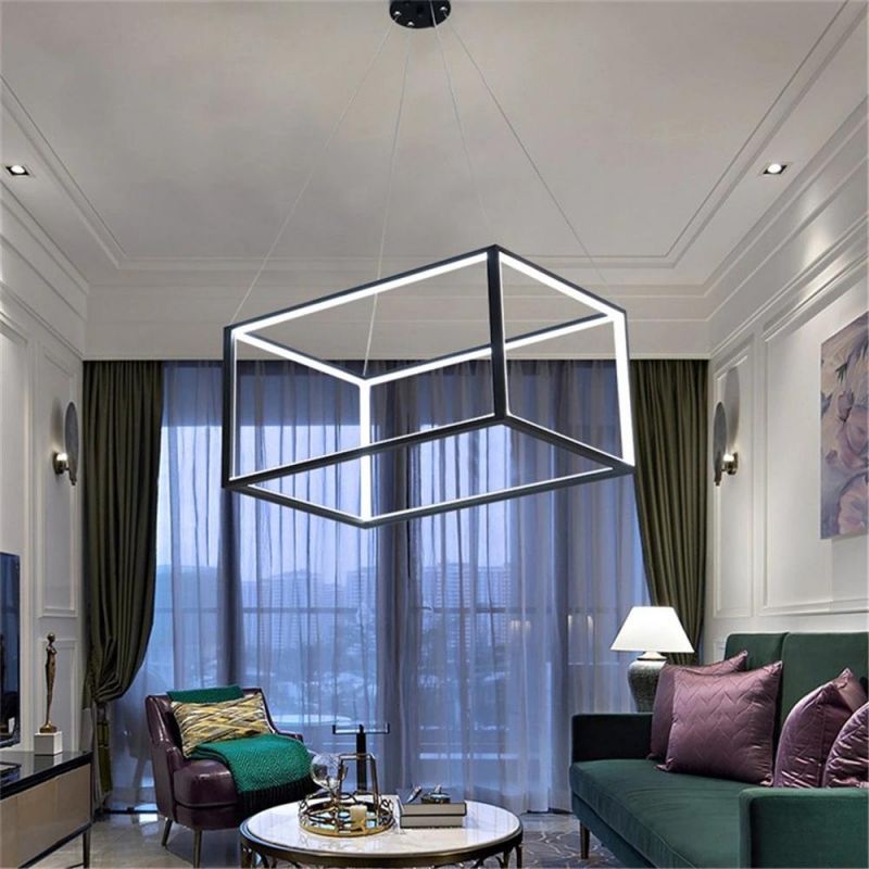 Modern Geometric Lines Triangle Pendant Lights Creative Personality Living Room Pendant Lamp Restaurant Dining Room Hanging Lamp