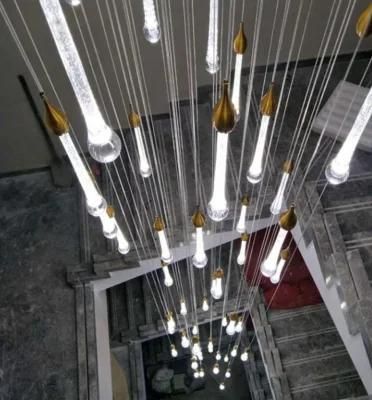 Modern Stairwell/ Staircase Chandelier Ceiling Hanging Pendant Lighting with LED COB, Customized Is Available