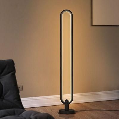Modern Bedroom Black LED Minimalist RGB Floor Lamp Color Changing