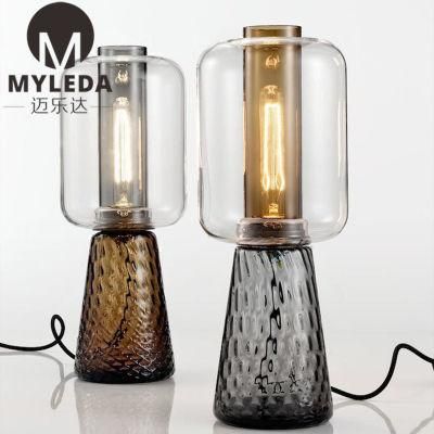 Bedroom Bedside Decorative Glass Desk Table Lamp for Living Room