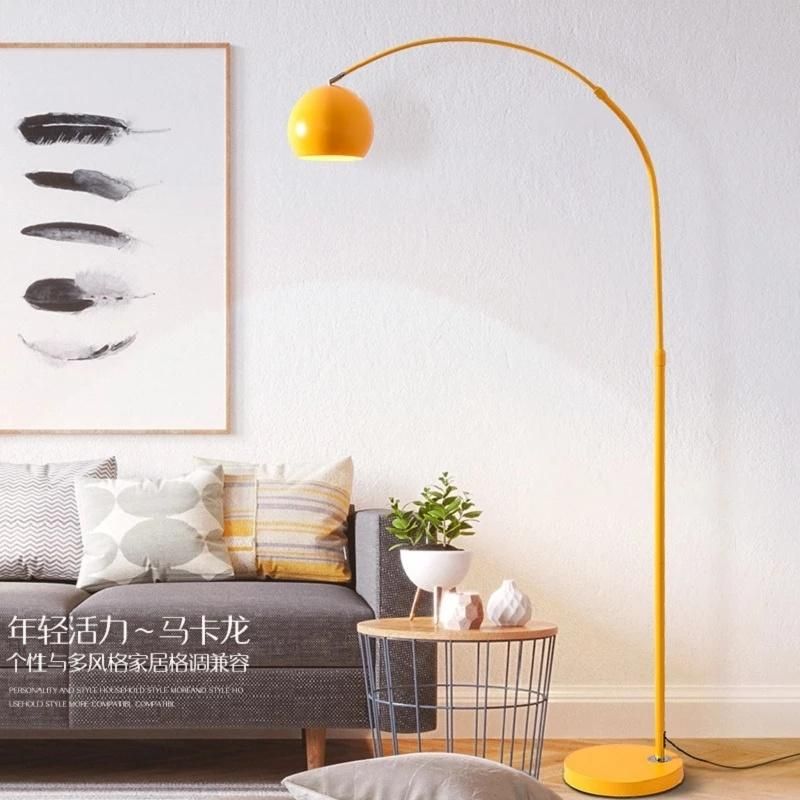 Macaron Floor Lamp Fishing LED Floor Lamp Dimmable Living Room Yellow Floor Lamp (WH-MFL-124)