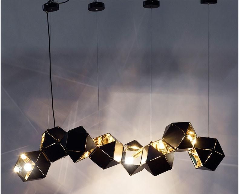 Decorative DIY Pendant Light with Black and Gold